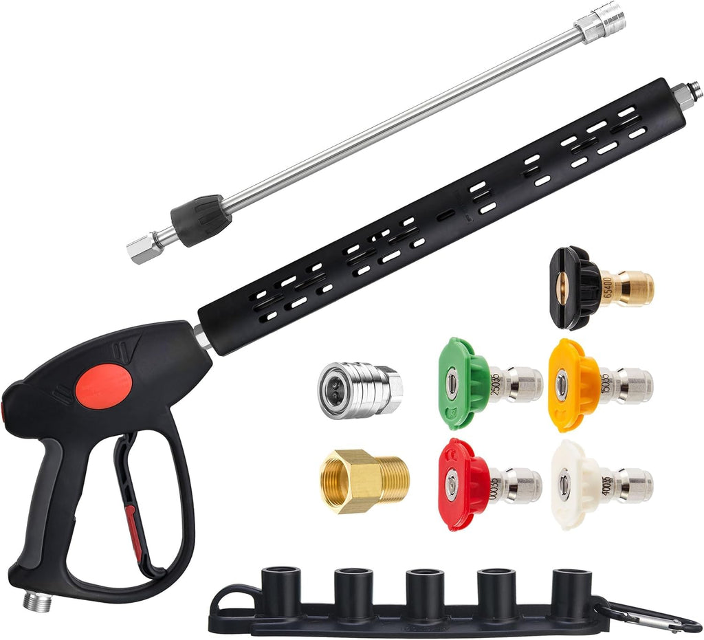 M Mingle Pressure Washer Gun with Extension Wand, 4000 PSI, 5 Nozzle Tips