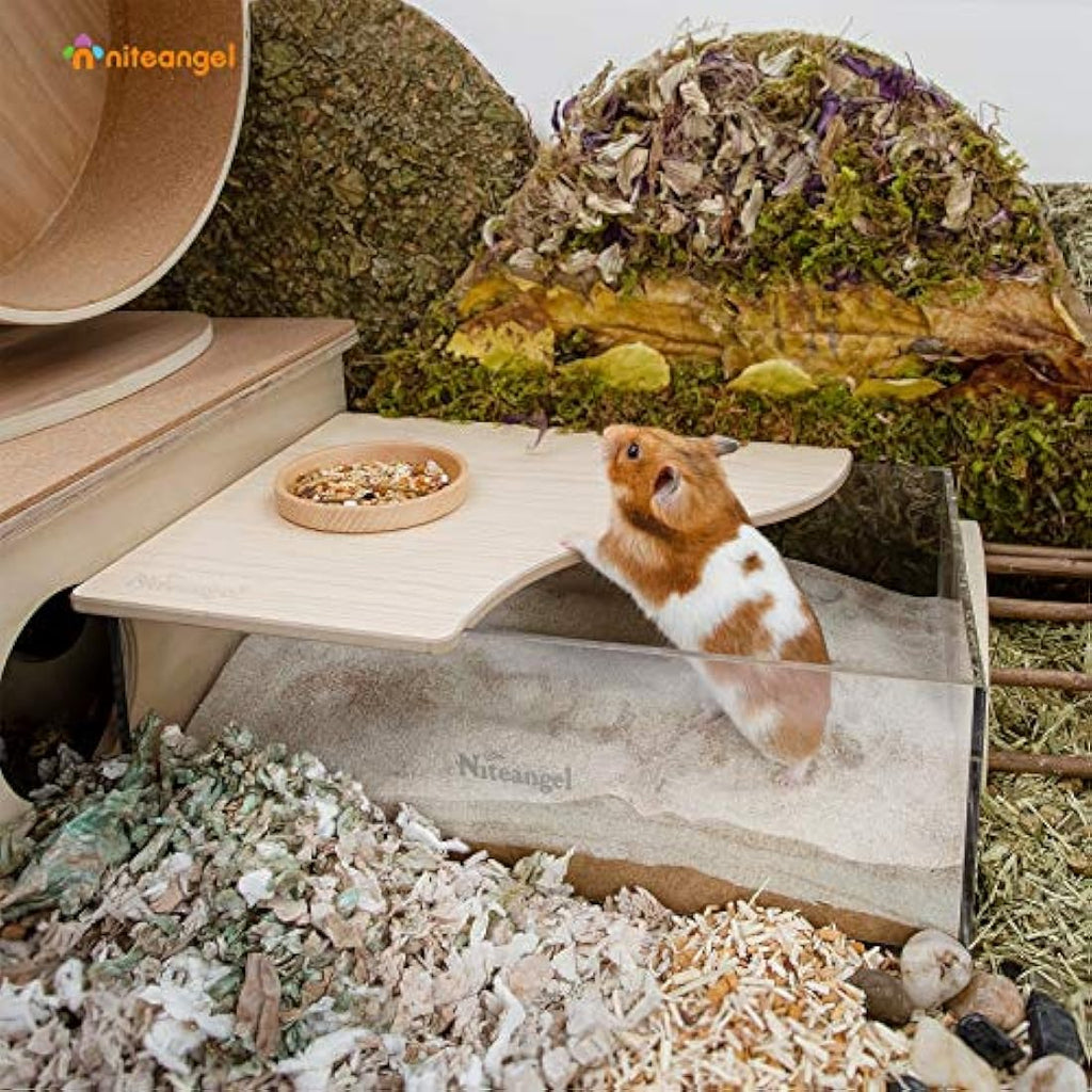 Niteangel Hamster Sand Bath Box – Acrylic Small Animal Digging Container
