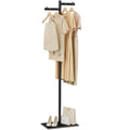 ENUMAIL Freestanding Metal Coat Racks with Natural Rock Base,175cm,Black - image 1