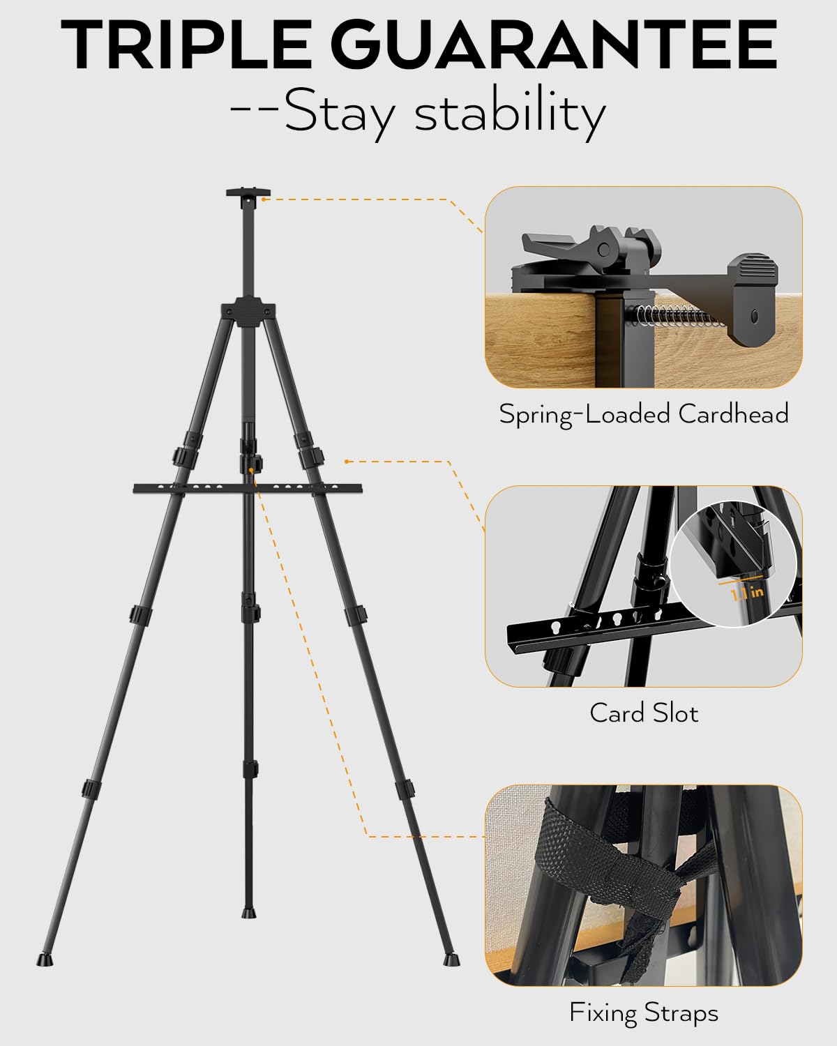 Nicpro 6 Pack Aluminum Art Easel – Adjustable 17-66" Tripod Stand