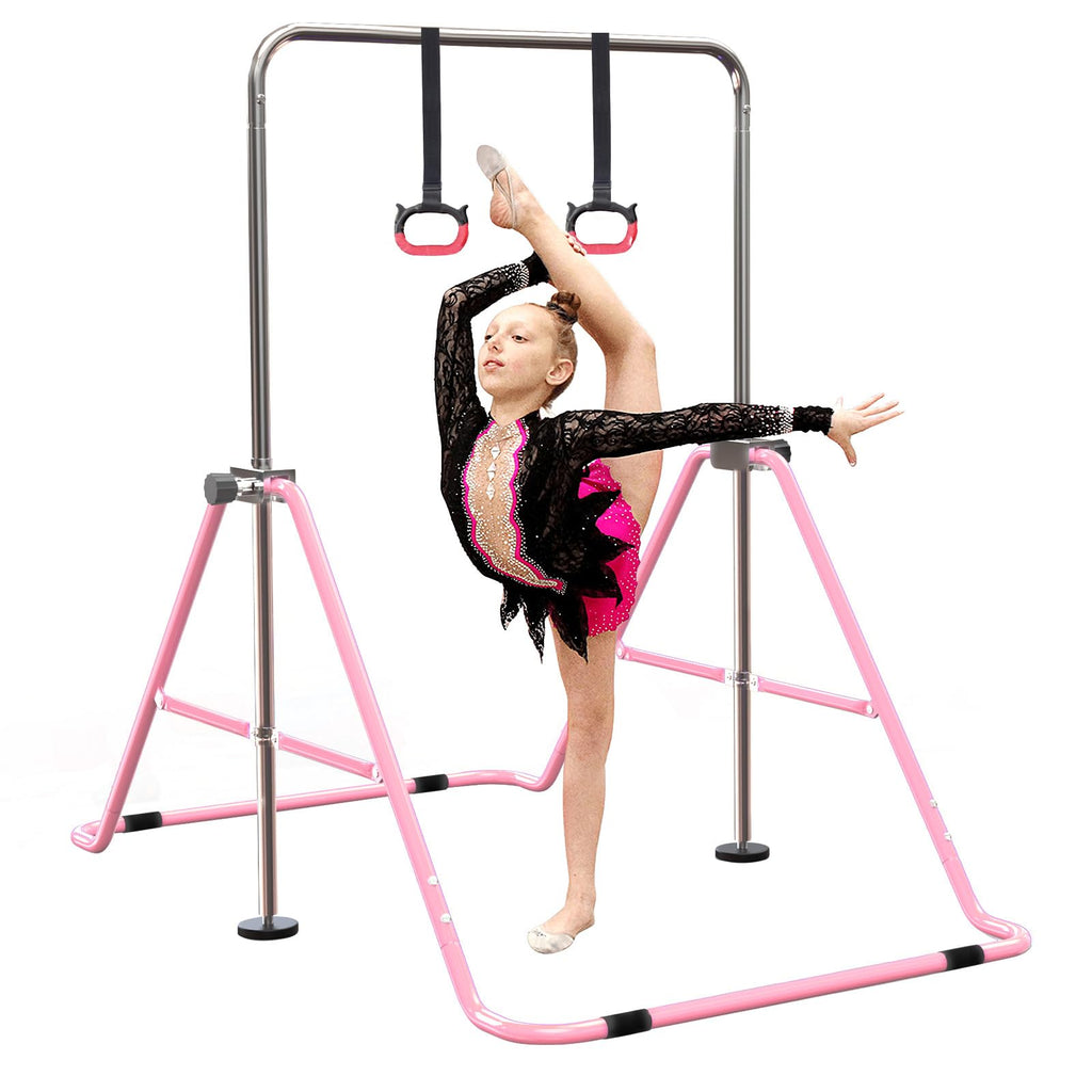 FBSPORT Kids Gymnastics Bar – Folding Adjustable Home Training Kip Bar