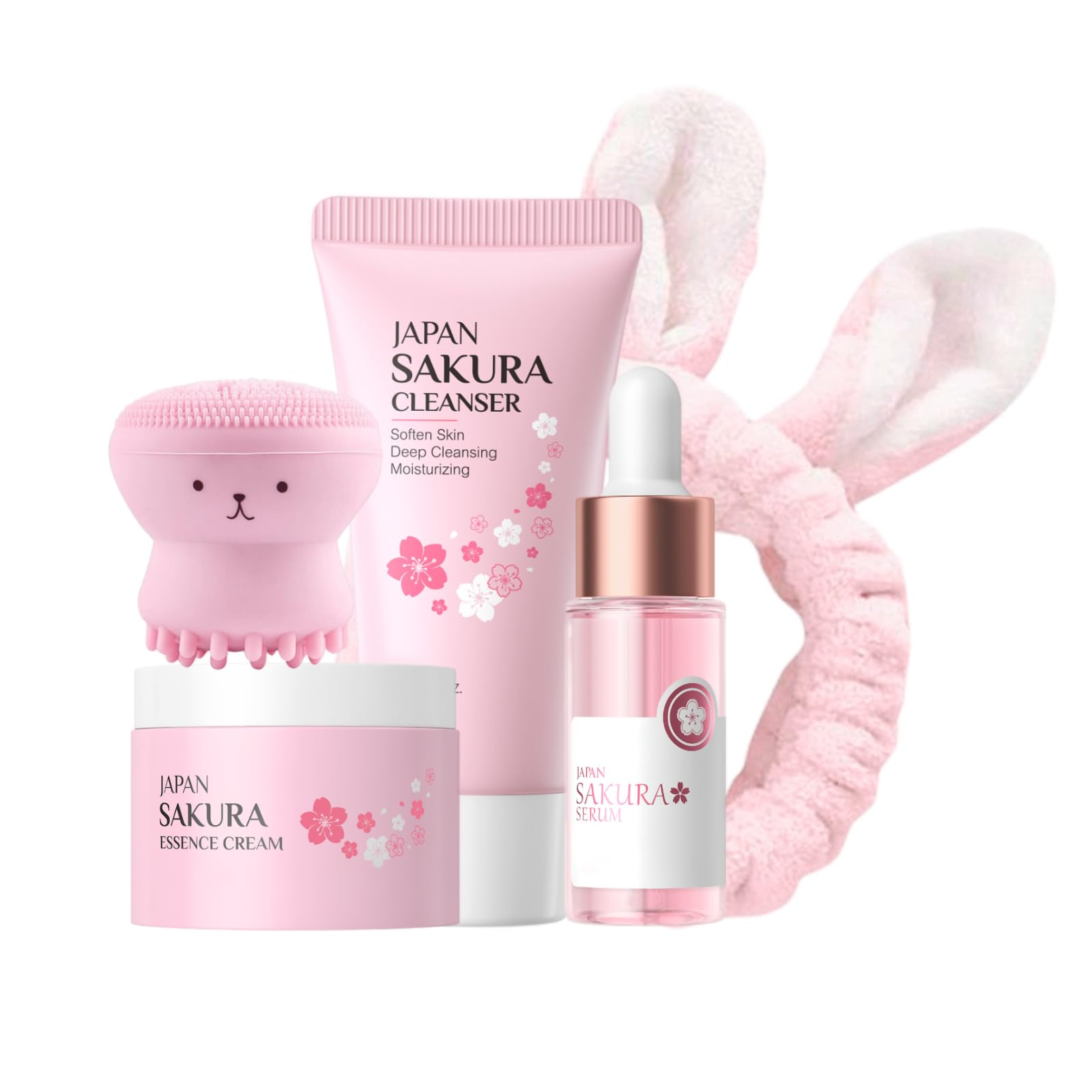 Sakura Skincare Gift Set - 3-Piece Hydrating Facial Kit