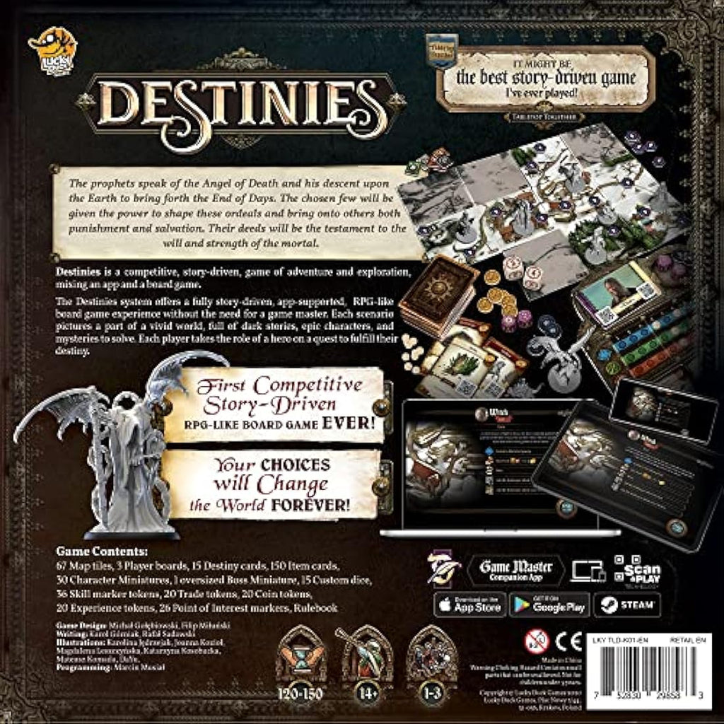 Lucky Duck Games Destinies Board Game | Narrative RPG Adventure
