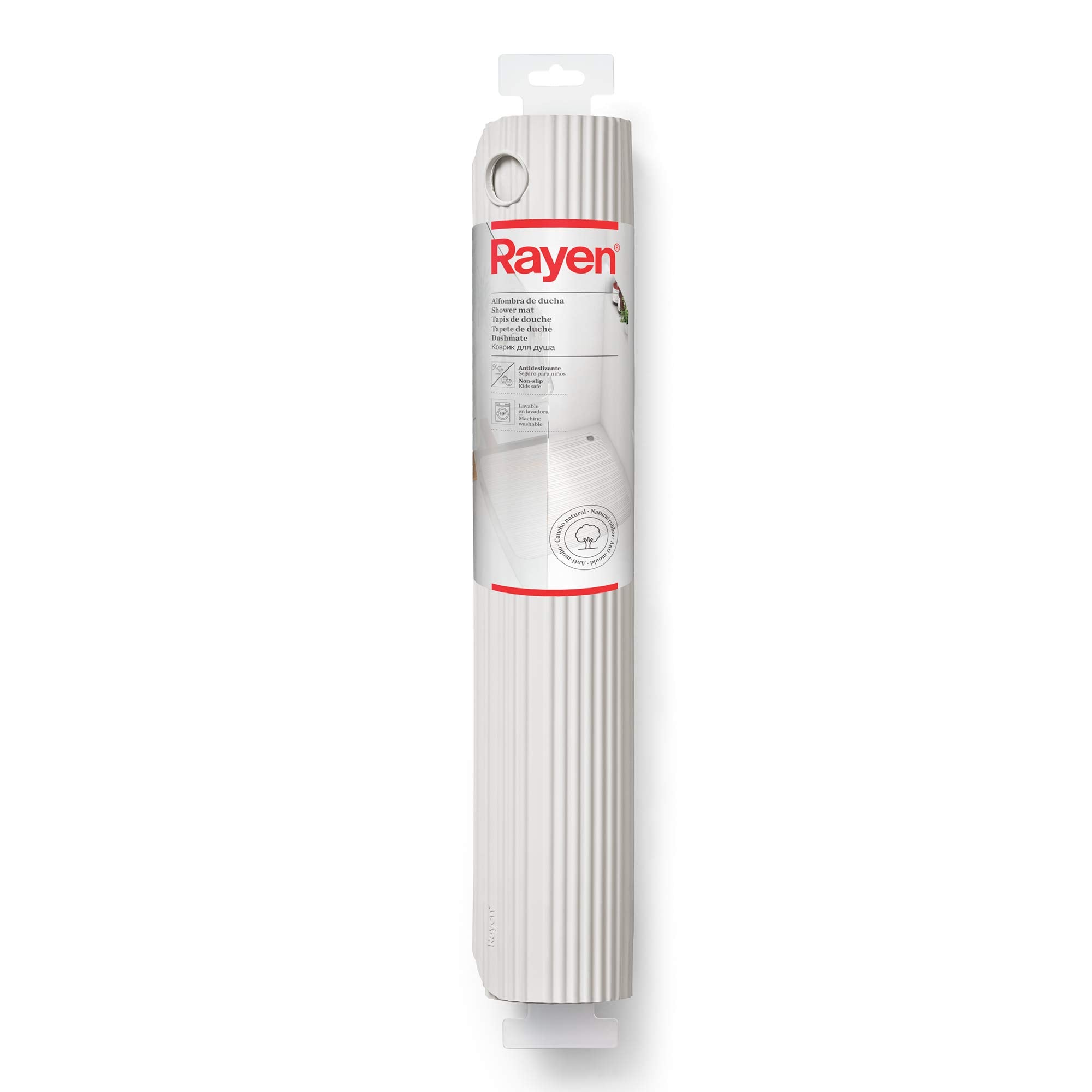 Rayen Non-Slip Bath Mat – 100% Natural Rubber Shower Mat, 50x50 cm