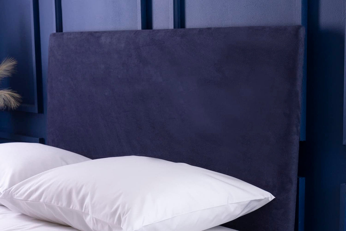 Belledorm Faux Suede Headboard Cover Wrap Navy, Single
