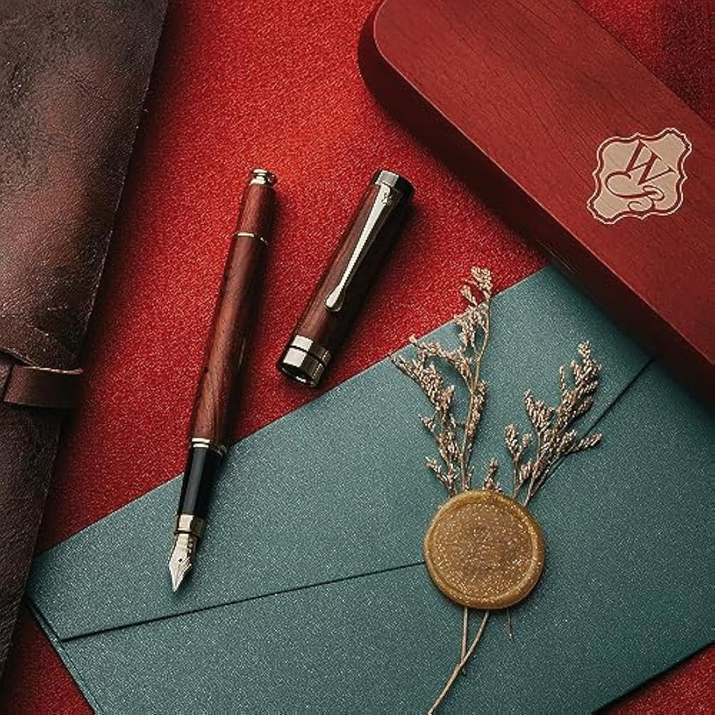 Wordsworth & Black Rosewood Fountain Pen Set | Luxury Medium Nib