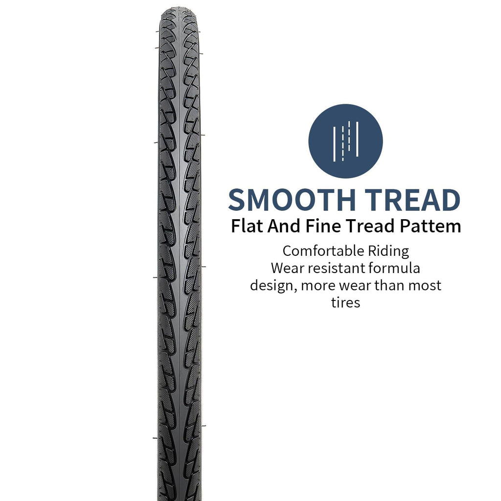 YunSCM 26x1 3/8 Road Bike Tyres and Tubes Set | 37-590 Schrader Valve