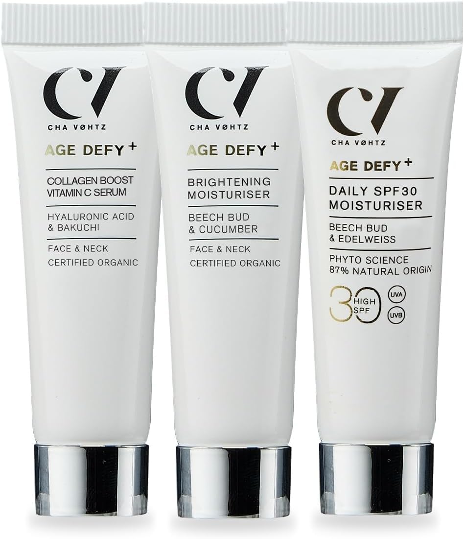 Green People Age Defy+ Timeless Glow Trio – Organic Skincare Routine Set