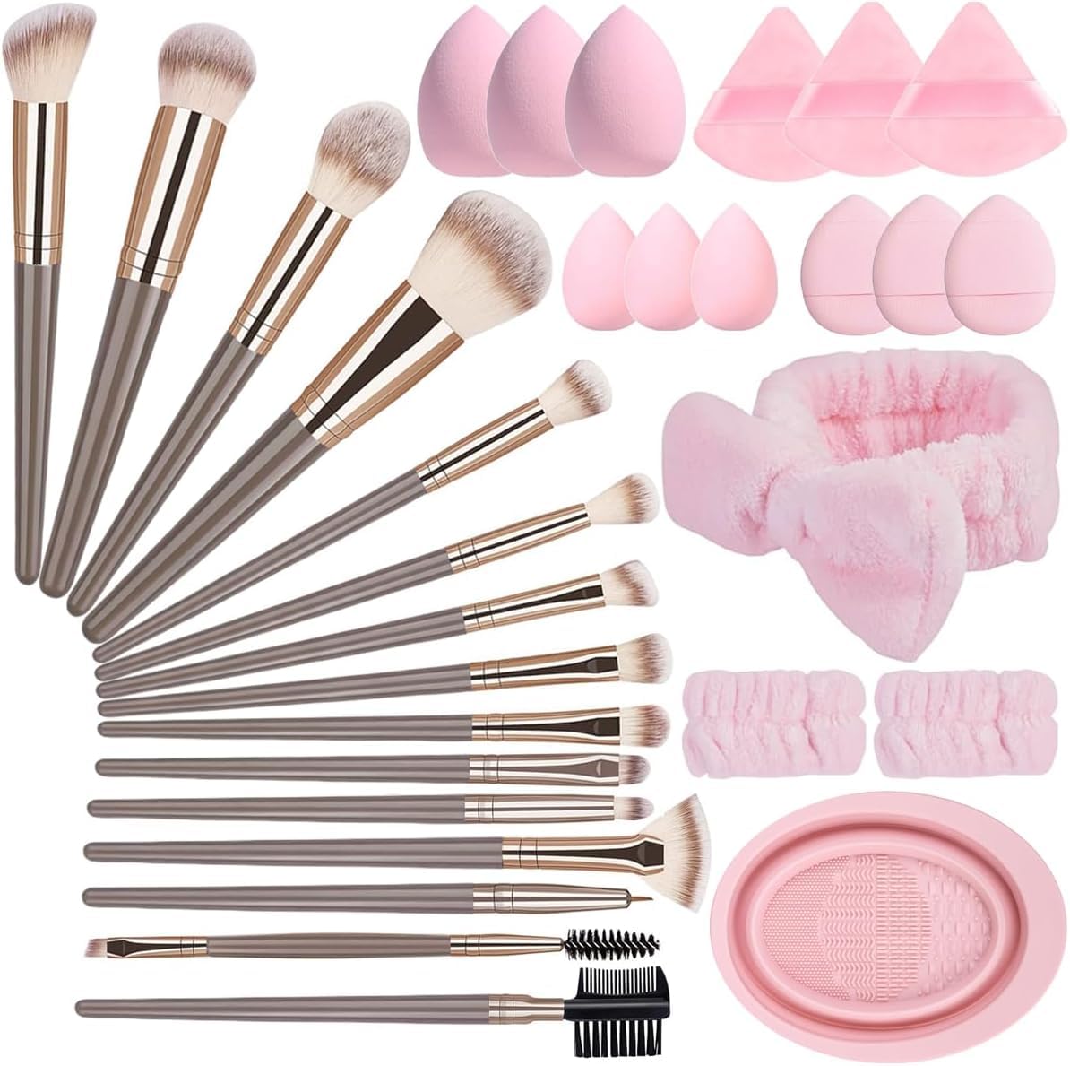 Hoiyen 31-Piece Professional Makeup Brush Set | Vegan Synthetic Tools