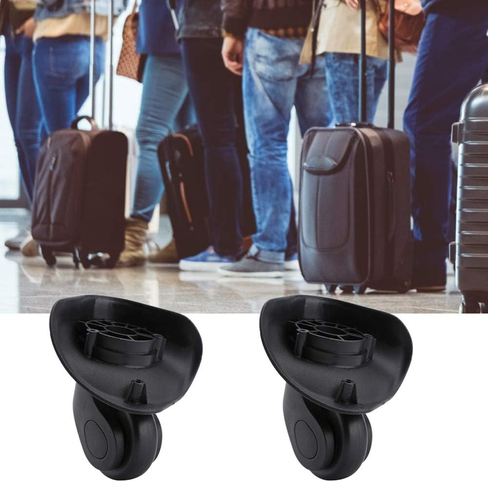 Tyenaza Luggage Replacement Wheels, 2 Black Swivel Casters, 360° Rotation - image 4