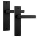 Decoranddecor Lumina Matt Black Lever Door Handle | Art Deco Set