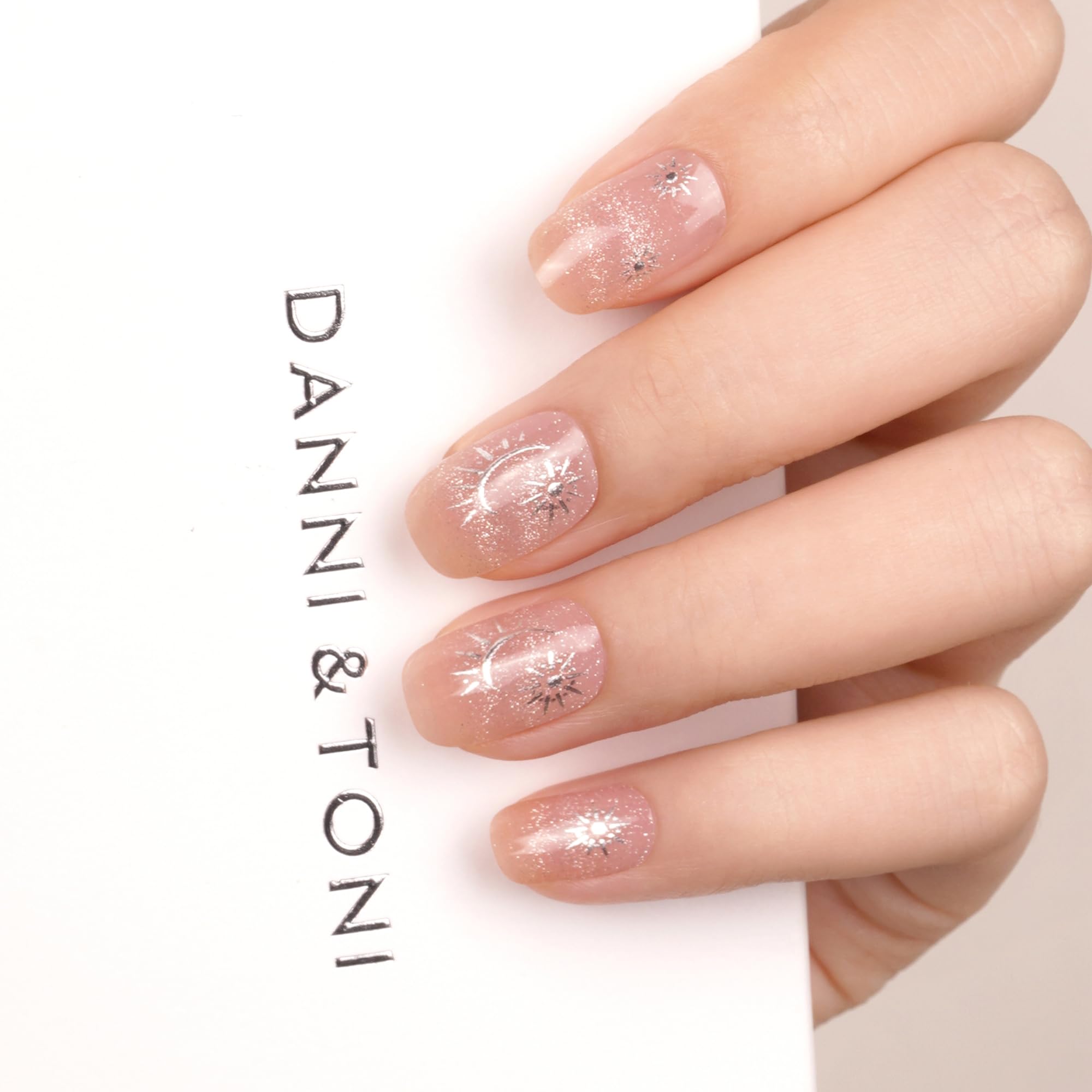 DANNI & TONI Semi Cured Gel Nail Strips – Starlight Mythology Cat Eye