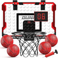 TEMI Indoor Mini Basketball Hoop with Electronic Scoreboard and 4 Balls