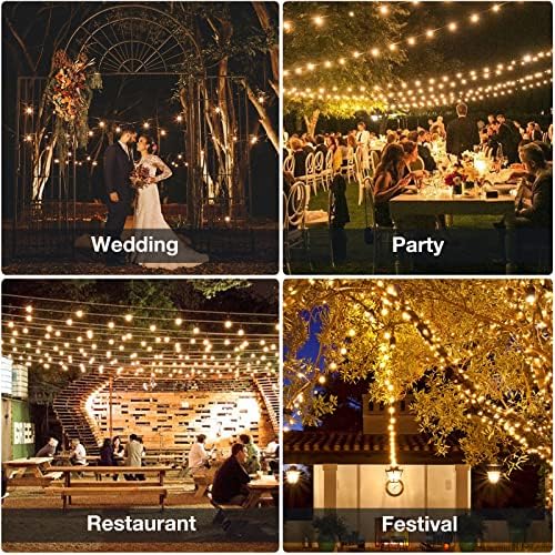 GPATIO 150FT Festoon Lights Outdoor – Shatterproof G40 Garden String Lights