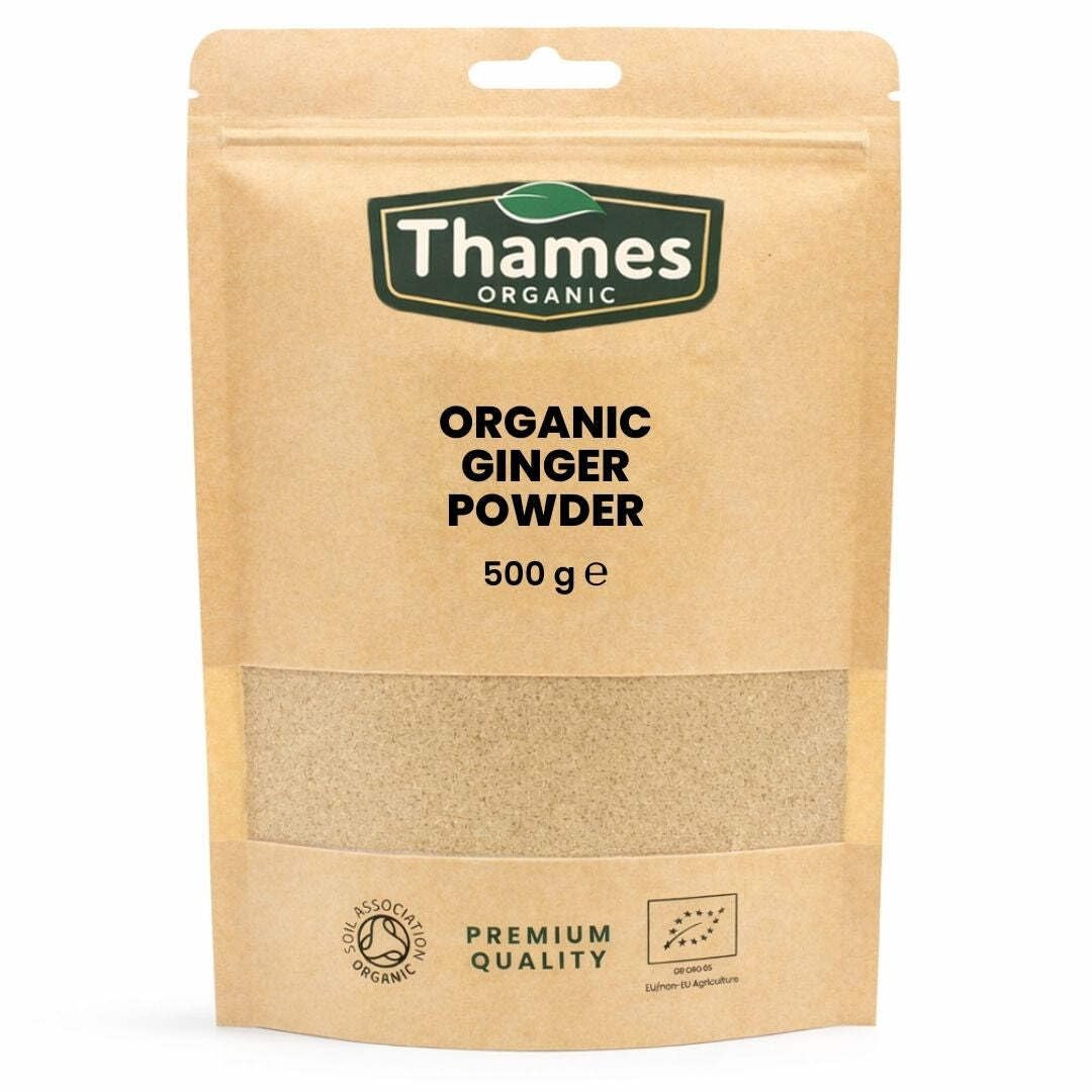 Organic Ginger Powder – Raw Vegan Culinary Spice, 500g