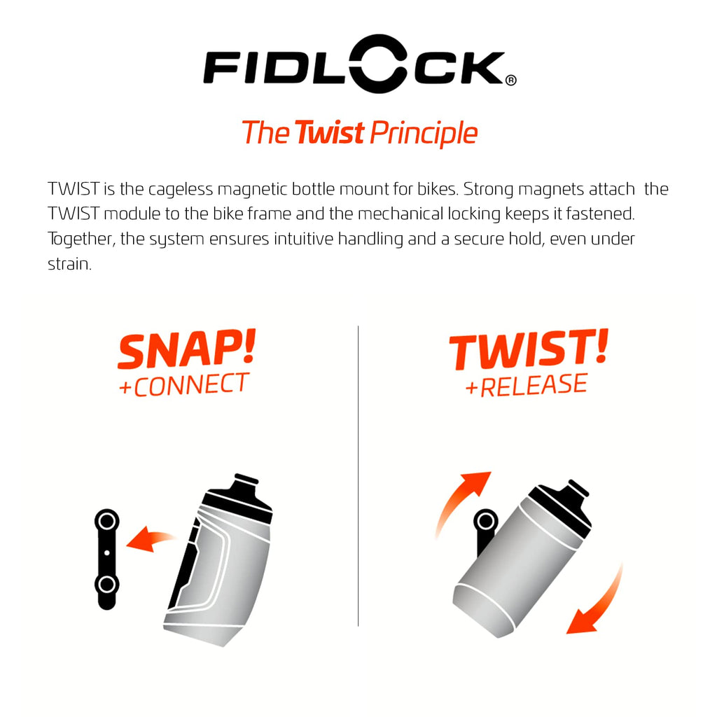 Fidlock Twist 450ml Trinkflasche – Magnetische Fahrrad Wasserflasche