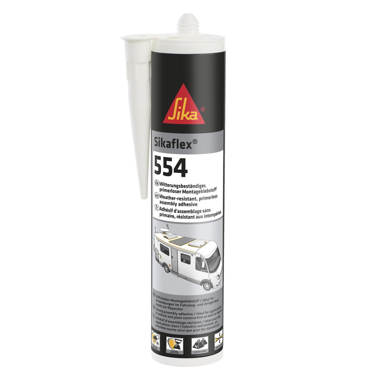 Sikaflex-554 Mounting Adhesive – Black High-Strength Sealant – 300 ml