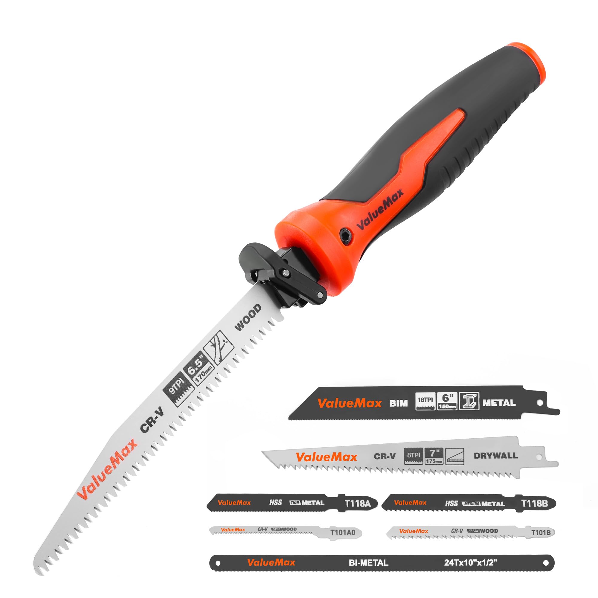 ValueMax 8-in-1 Multi Hand Saw | Ergonomic Pad Saw for Wood & Metal