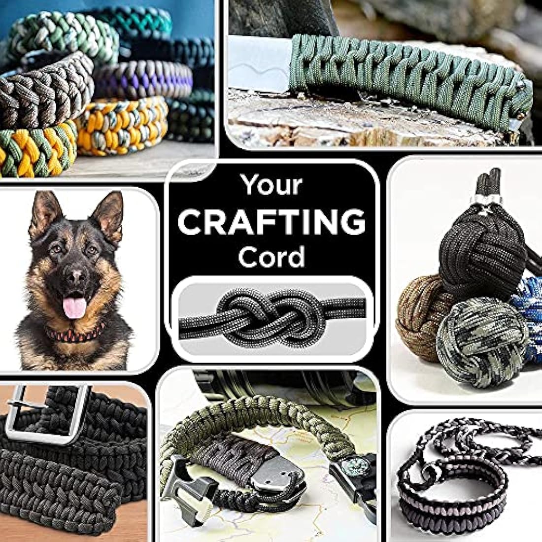 TECEUM 550lb Paracord – 4mm Nylon Tactical Survival Rope for Camping
