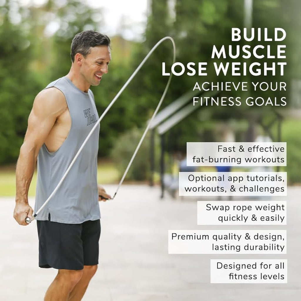 Crossrope Get Lean Weighted Jump Rope Set – 4oz & 8oz Skipping Ropes