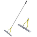 BARAYSTUS Carbon Steel Lawn Rake – 148cm Adjustable Handle Garden Comb
