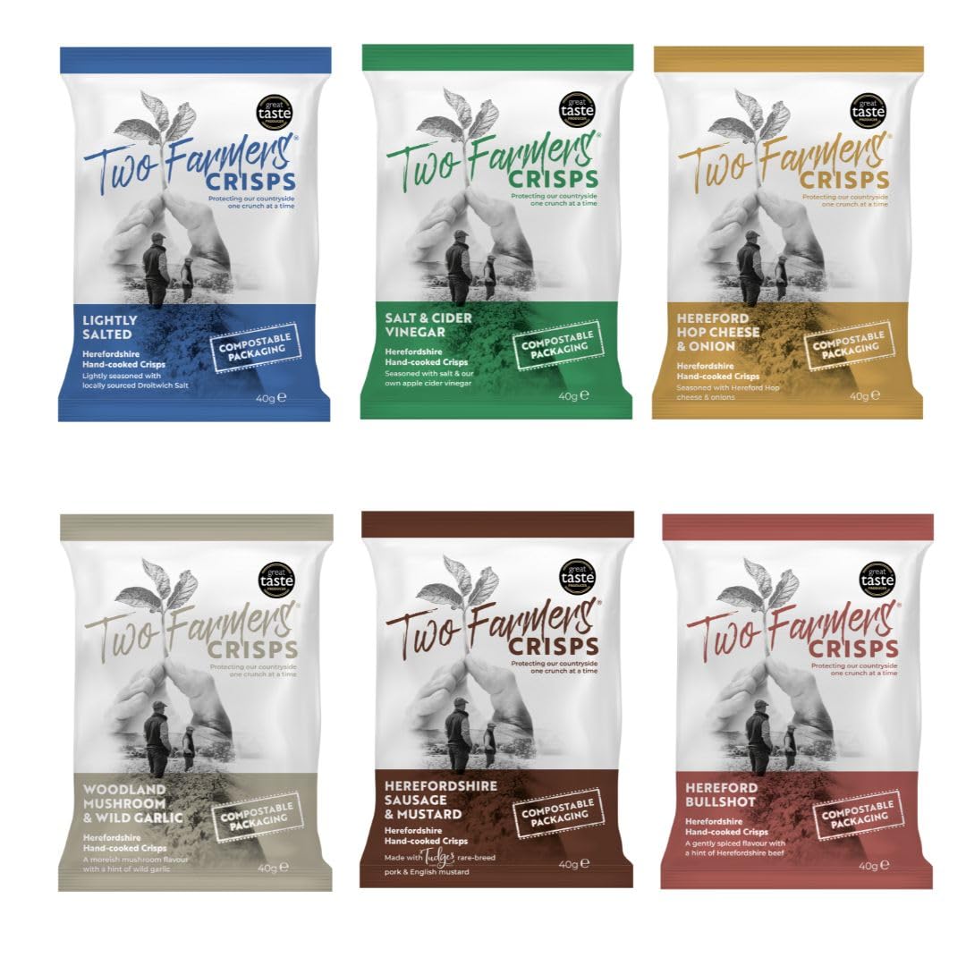 Two Farmers Mixed Selection Box – 24 Pack Hand-Cooked Artisan Crisps