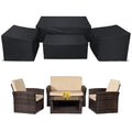 WISCLASS 4-Piece Patio Furniture Covers | Waterproof 420D Heavy Duty Black