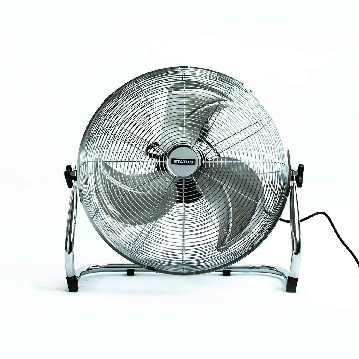 Status 18 Inch High Velocity Floor Fan | 3 Speed Portable Chrome Fan