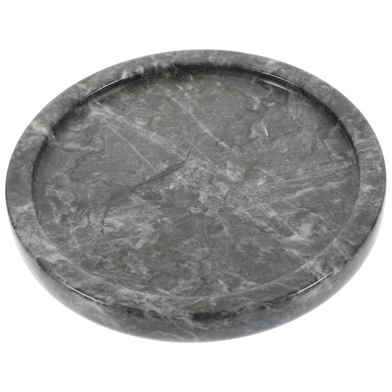 Alipis 5.5" Round Marble Vanity Tray | Black Jewelry & Trinket Dish