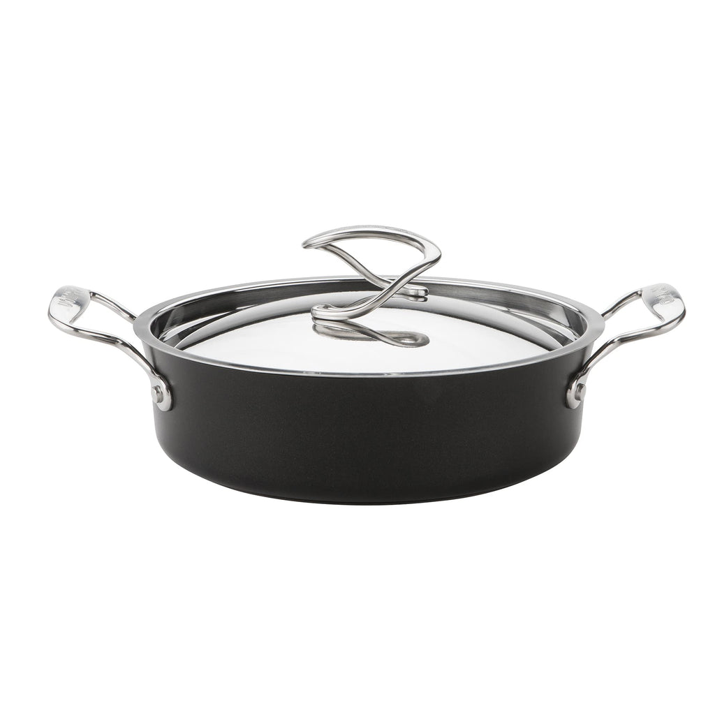 Circulon Style Hard Anodised Non-Stick Sauteuse Pan | 24cm/2.8L Black