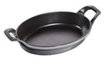 STAUB Cast Iron Oval Roasting Dish – 21 cm Enamel – Graphite Grey