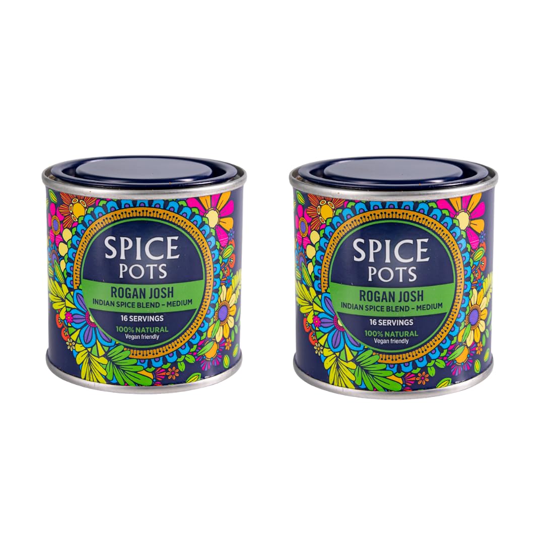 Spice Pots Rogan Josh Curry Powder - 80g (Pack of 2) - Vegan & Gluten Free