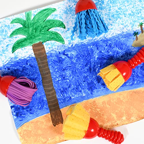READY 2 LEARN Jumbo Textured Paint Brushes for Kids Art - Set of 4