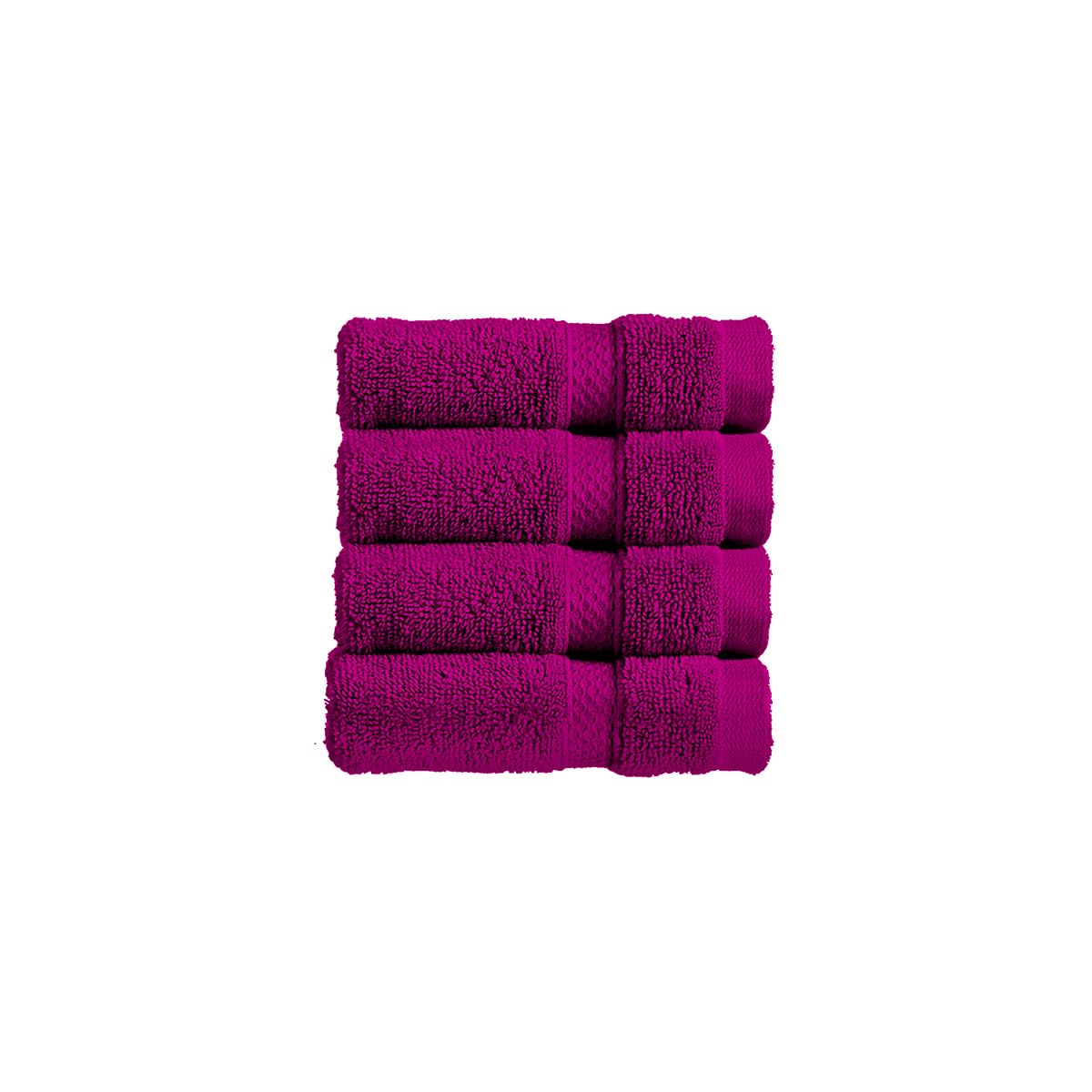 Christy Chroma Face Cloths – Pack of 4 Cotton Bathroom Flannels – Plum