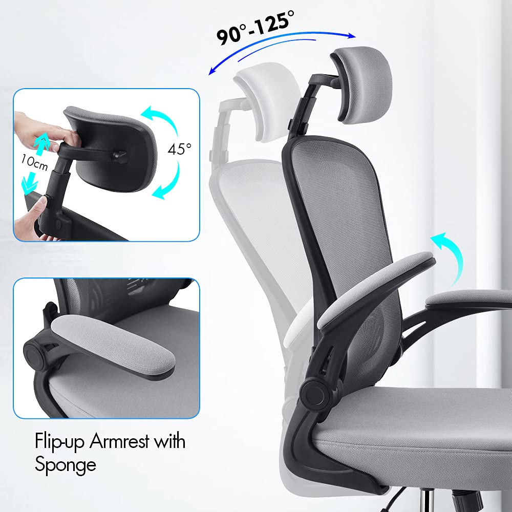 OWAY Ergonomic Mesh Office Chair - High-Back Desk Chair with Lumbar Support