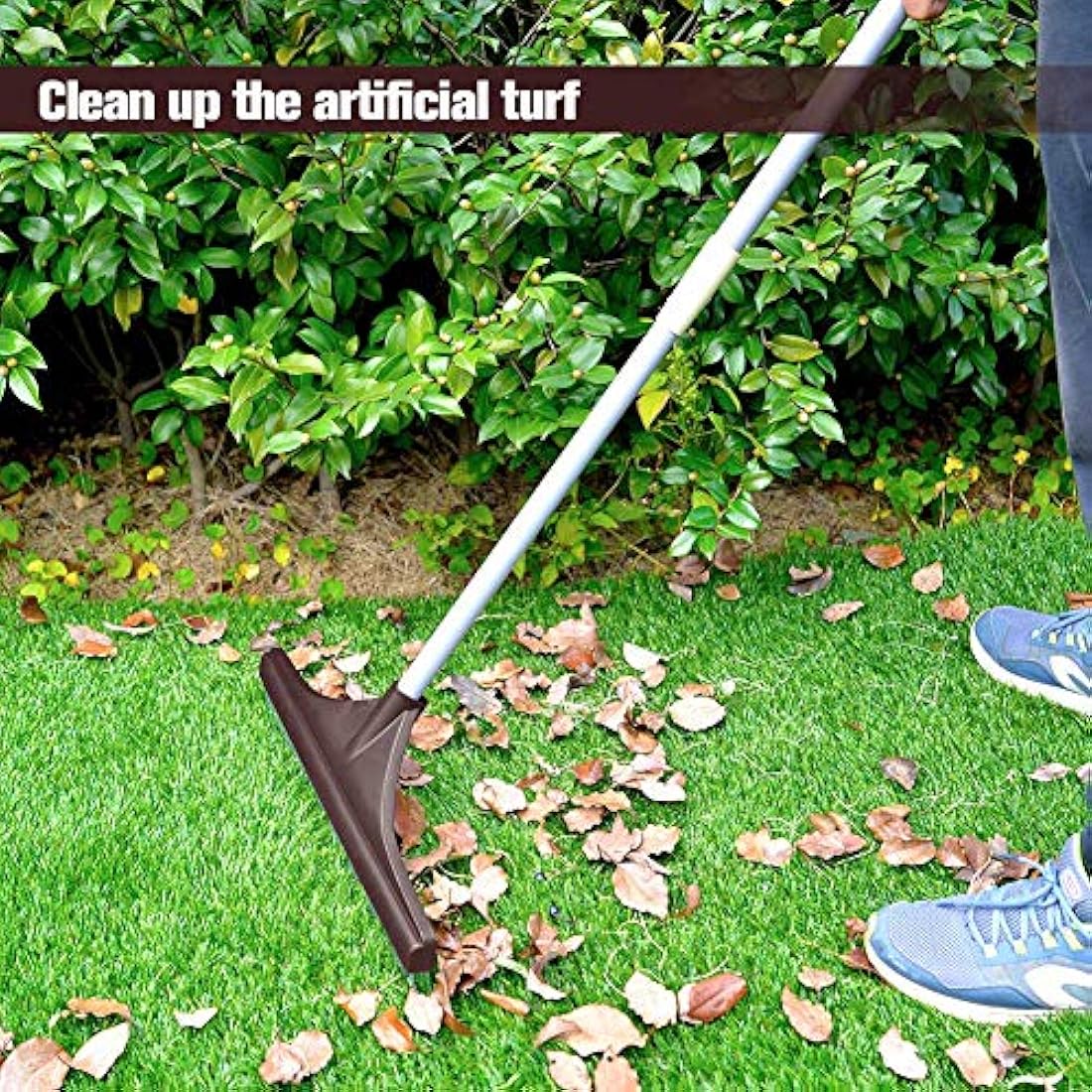 Winslow & Ross Artificial Grass Rake | Telescopic Handle Nylon Brush