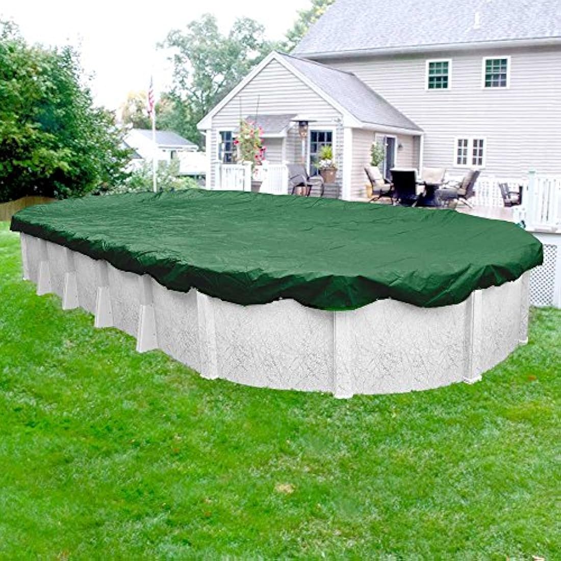 Robelle Titan Winter Pool Cover for 15 x 27 ft Oval Above Ground Pools