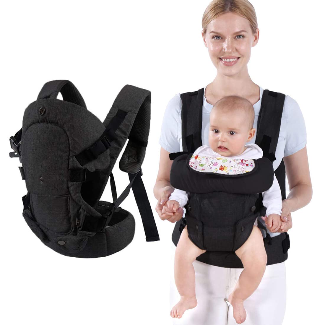 4-in-1 Ergonomic Baby Carrier Sling – Breathable Soft Wrap