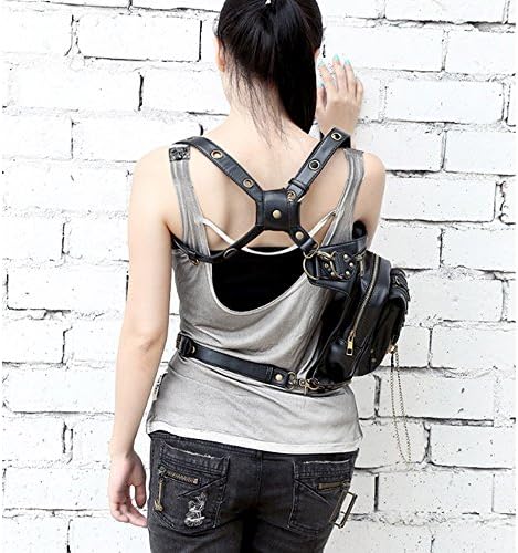 Punk Tactical Drop Leg Bag – Black Utility Waist Pack