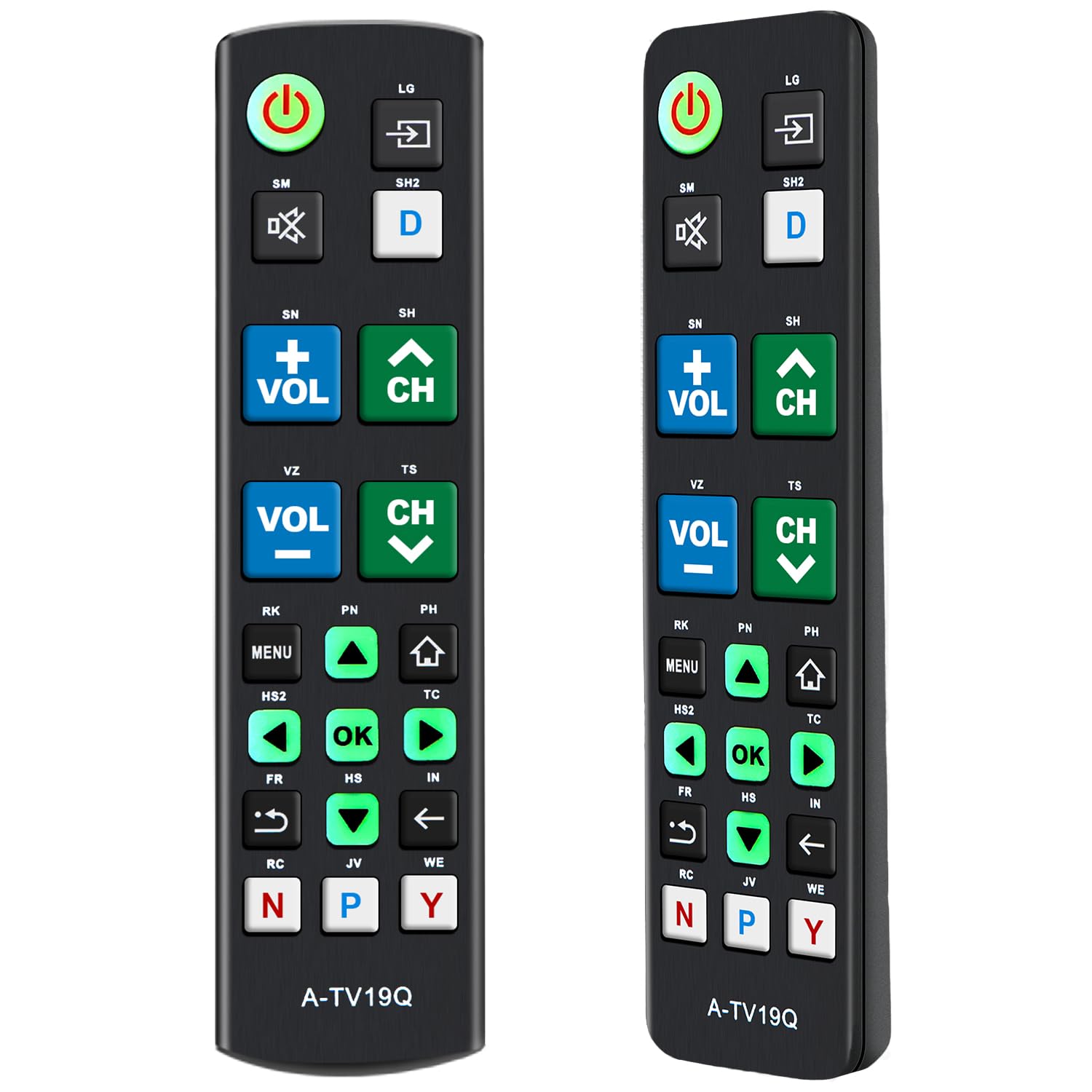 Alkia Universal Big Button TV Remote with Glow Keys for Seniors