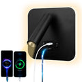 uksunvi LED Reading Lamp | 12W Wall Light with USB & Type-C Charging