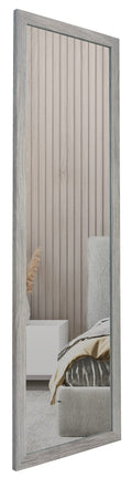 Full Length Wall Mounted Mirror | Grey Oak Wood | 35x110cm