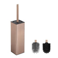BVL Rose Gold Silicone Toilet Brush | Rustproof Aluminum Holder & 2 Heads