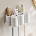 Jolof Store Wall-Mounted Toothbrush Holder | 3 Cups & 6 Slots Organizer