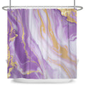ASDCXZ Marble Shower Curtain – Purple Abstract Waterproof Polyester, 180x180cm