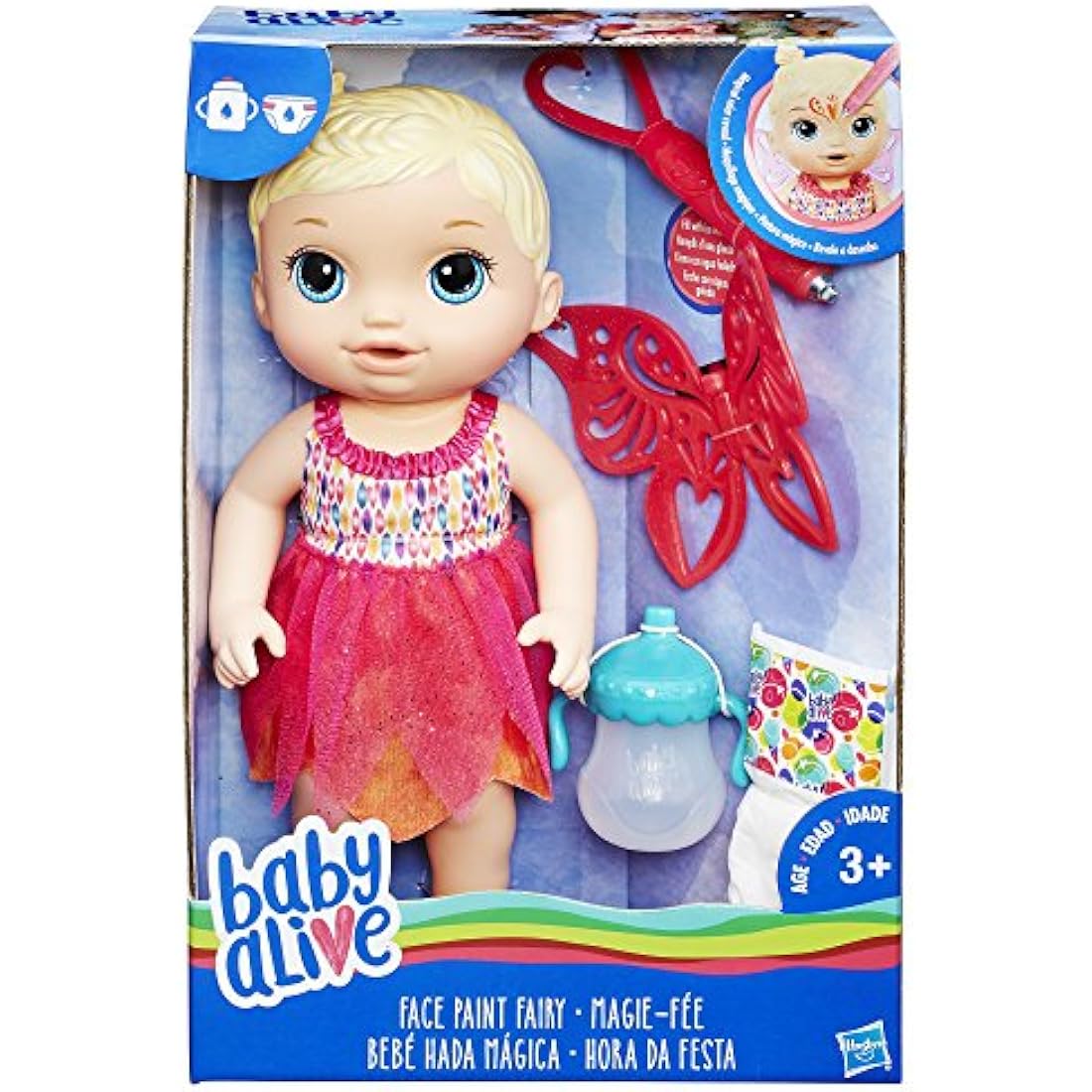 Baby Alive Face Paint Fairy Doll - Blonde Hair Interactive Toy