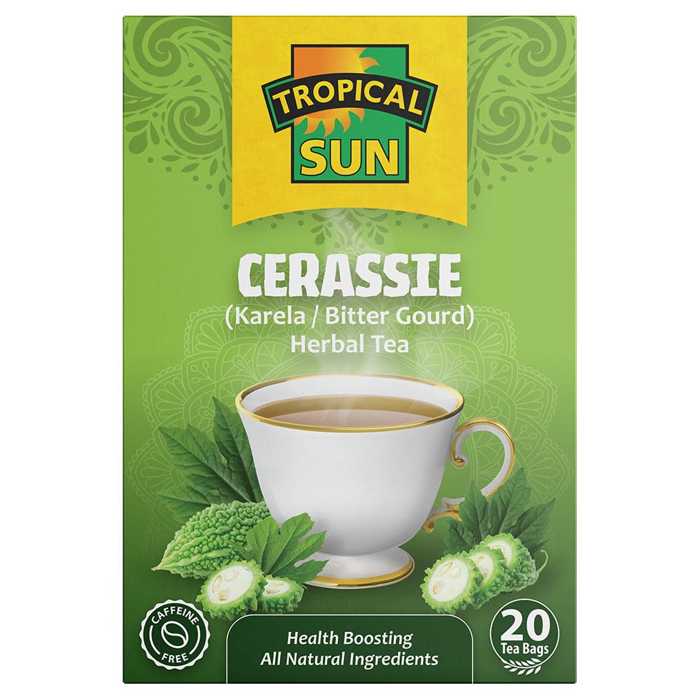Tropical Sun Cerassie Tea - Bitter Gourd Herbal Remedy (Pack of 6)
