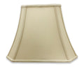 Royal Designs Rectangle Bell Cut Corner Shantung Silk Lamp Shade – Beige