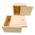 Anktily 2 Pack Unfinished Wood Storage Box with Slide Lid, Blank Natural Wood Box Case Container for Jewellery, DIY Arts & Crafts Hobbies