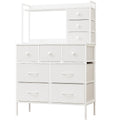 Mintnook 10 Drawer White Chest of Drawers – Large Fabric Dresser
